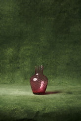Italian Hand-Blown Cranberry Vase